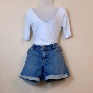 Ann Taylor LOFT cutoff denim shorts size 8